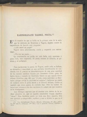 Rabindranath Tagore, poeta