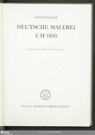 Deutsche Malerei um 1800