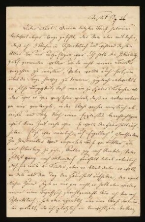 Brief von Friedrich Hassenpflug an Karl Hassenpflug