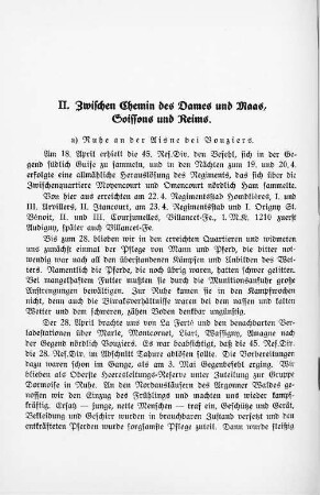 II. Zwischen Chemin des Dames und Maas, Soiffons und Reims.