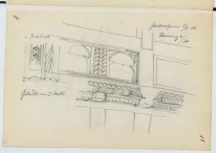 Wohnhaus Steinsweg, Gandersheim: Detail (aus: Skizzen- und Fotoalbum 22)