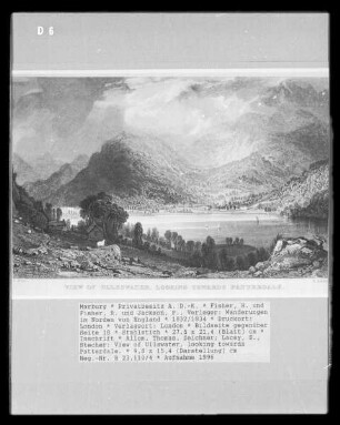 Wanderungen im Norden von England, Band 1 — Bildseite gegenüber Seite 18 — View of Ullswater, looking towards Patterdale.