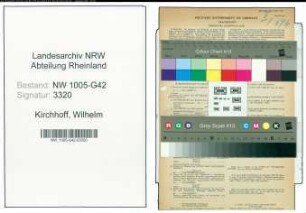 Entnazifizierung Wilhelm Kirchhoff , geb. 12.11.1899 (Schaffner)