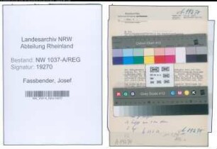 Entnazifizierung Josef Fassbender , geb. 22.09.1912 ()