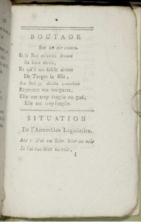 Situation De l'Assemblée Législative.