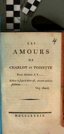 Les amours de Charlot et Toinette