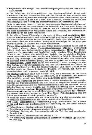 3. Organisatorische Mängel und Verbesserungsmöglichkeiten bei der Staatsanwaltschaft
