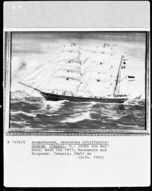 "Dione" von Hamburg, Bark von 1877