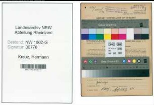 Entnazifizierung Hermann Kreuz, geb. 17.07.1891 (Korbmacher)
