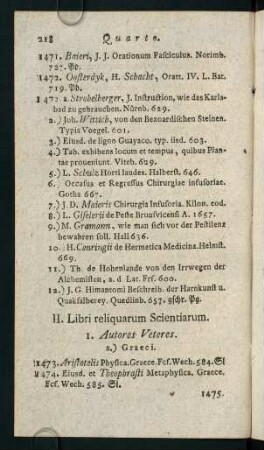 218-273, II. Libri reliquarum Scientiarum