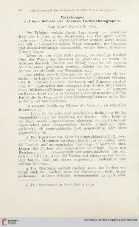 18: Forschungen auf dem Gebiete der direkten Farbenphotographie