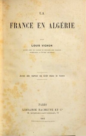 La France en Algérie