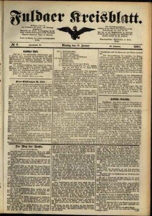 Ausgabe vom Montag, den 10. Januar 1910.