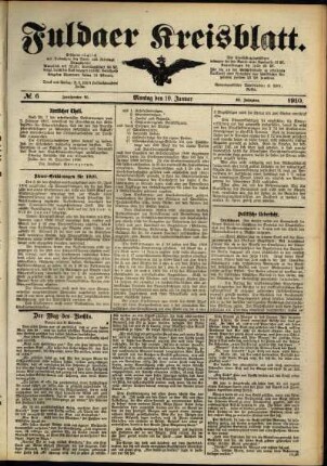 Ausgabe vom Montag, den 10. Januar 1910.