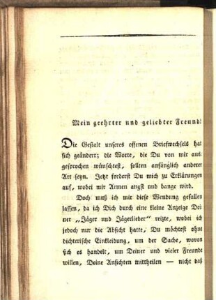 Mein geehrter und geliebter Freund!