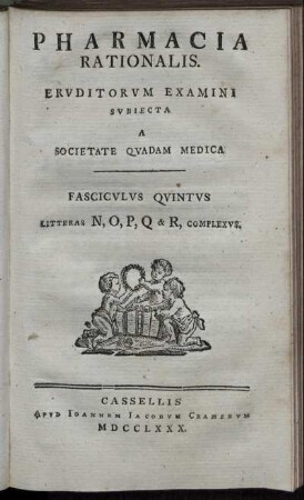 Fasciculus Quintus Litteras N, O, P, Q & R, Complexus.