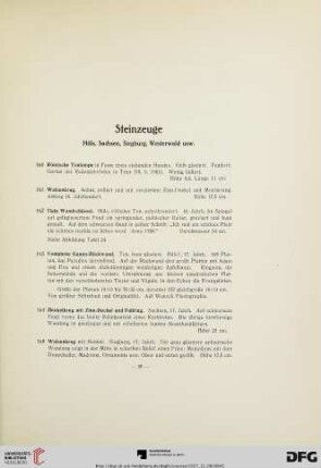 Steinzeuge (Nr. 160-170)