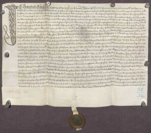 Benedikt Bürcklin zu Durlach verkauft an Markgraf Carl II. von Baden-Durlach seine Behausung allda um 710 fl.