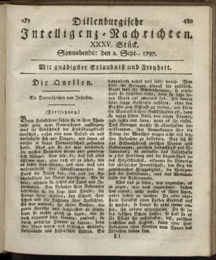XXXV.Stück. Sonnabends: den 2. Sept. 1797.