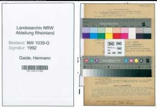 Entnazifizierung Hermann Gaide , geb. 17.10.1885 ()
