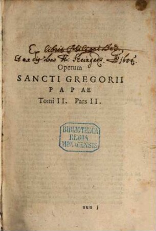 Sancti Gregorii Magni Papae Primi Opera, 2,2