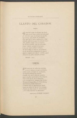 Llanto del corazón. : Inédito.