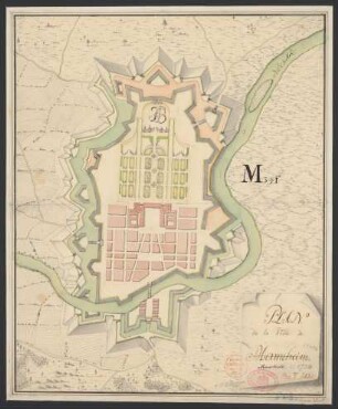 Plan de la ville de Rastadt