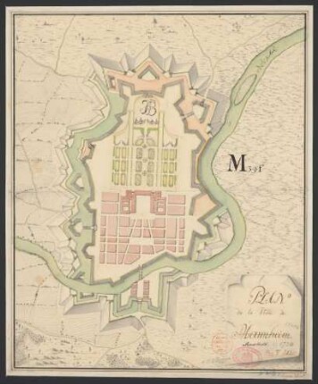 Plan de la ville de Rastadt