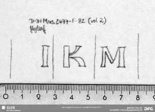 W-Dl-465 Posthornschild (gekrönt) + Marke + "WR" / "IKM"