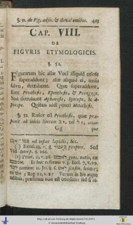 Cap. VIII. De Figuris Etymologicis.