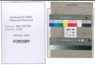 Entnazifizierung Karl Klimisch , geb. 07.11.1895 (Bueroangestellter)