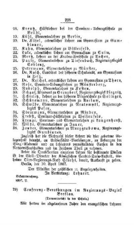 Conferenz-Berathungen im Regierungs-Bezirk Breslau : [IV. Seminarien, Bildung der Lehrer und deren persönliche Verhältnisse]