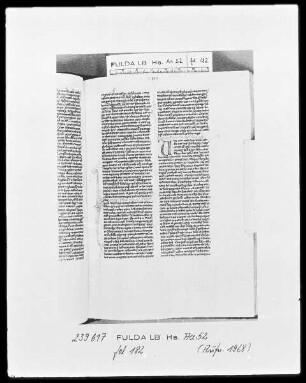Biblia Latina — Initiale U, Folio 182recto