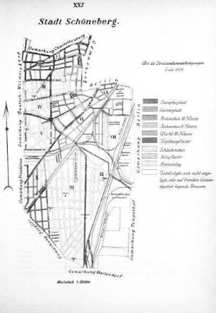 Karte: XXI. Stadt Schöneberg