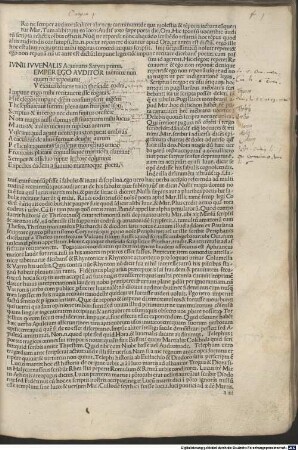 Satirae : mit Kommentar und mit Widmungsbrief an Giuliano de' Medici von Domitius Calderinus. Mit Vita Iuvenalis