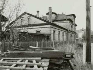 Dresden-Friedrichstadt, Magdeburger Straße 58. Elbhafen (angelegt 1891-1896), Bahnhof "Hafen" (1895)