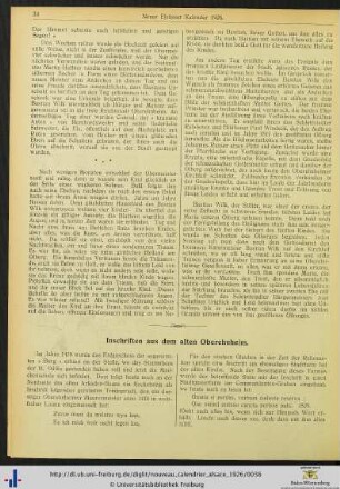 Inschriften aus dem alten Oberehnheim.