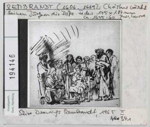 Rembrandt: Christus wäscht seinen Jüngern die Füße. Paris, Louvre