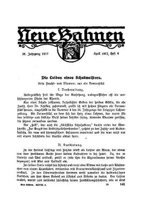 Die Leiden eines Schulmeisters