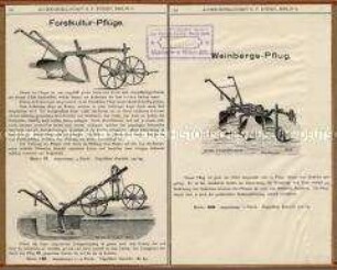 Forstkultur-Pflüge, Weinberg-Pflüge