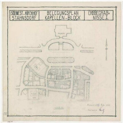 Belegungspläne Kapellenblock (Originale) Südwestkirchhof Stahnsdorf - Erbbegräbnis I