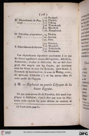 § III: Niphaïat ou partie Libyque de la basse Égypte