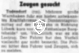 Zeugen gesucht