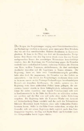 X. Yeddo. Vom 1. bis 31. Januar 1861