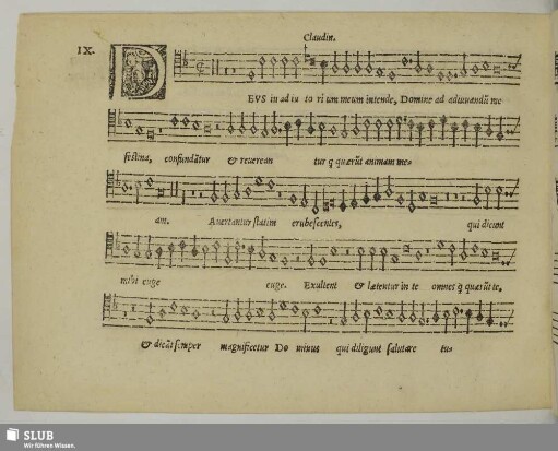 IX. Sermisy, Claudin de: Deus in adiutorium meum