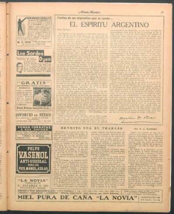 Cartas de un argentino que se enoja... : El espíritu argentino