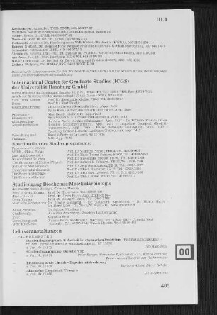 Studiengang Biochemie/Molekularbiologie