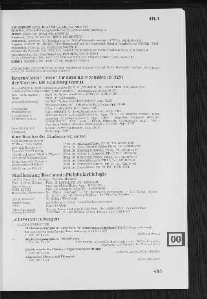 Studiengang Biochemie/Molekularbiologie