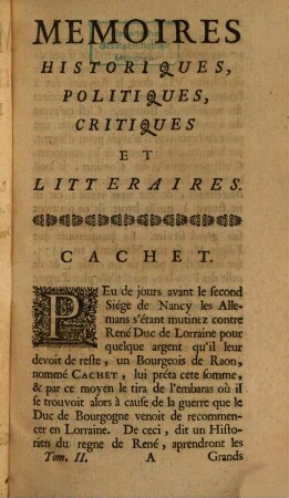 Memoires Historiques, Politiques, Critiques, Et Litteraires, 2