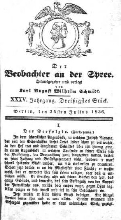 30. Stueck, 25. Juli 1836
